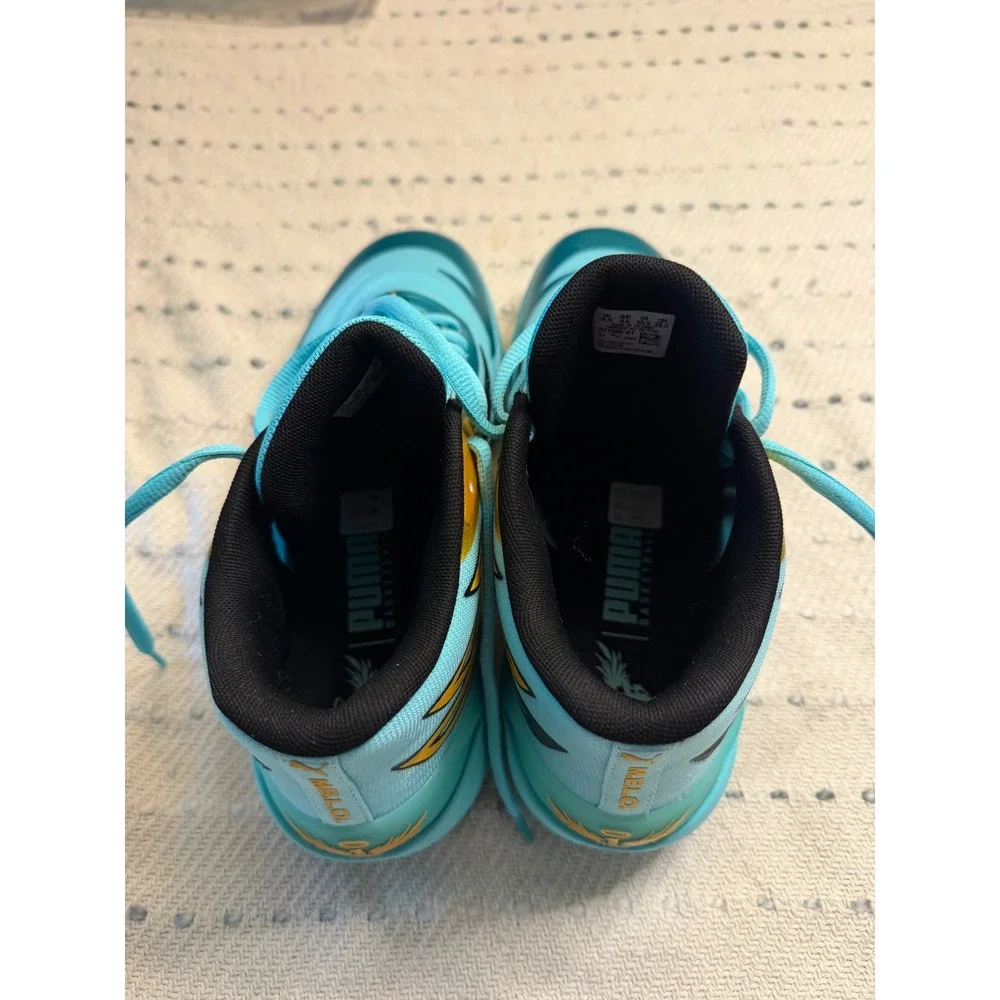 Puma MB.02 LaMelo Ball Supernova Blue Orange Basketball Shoes Mens 10.5